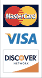 We Accept American Express Mastercard Visa and Discover